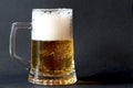 Glass of frothy beer Royalty Free Stock Photo