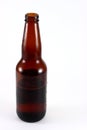 Brown Glass Beer Bottle Half Empty Royalty Free Stock Photo