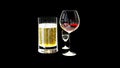 Beer and alcohol renders isolated on black, cg 3d illustration of industry
