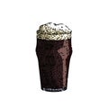 beer ale cup sketch hand drawn vector Royalty Free Stock Photo