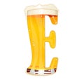 Beer alphabet letter E
