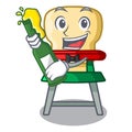 With beer baby highchair isolated on the mascot