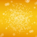 Beer background with realistic bubbles Royalty Free Stock Photo