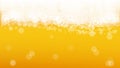 Beer background with realistic bubbles Royalty Free Stock Photo