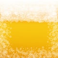 Beer background with realistic bubbles Royalty Free Stock Photo