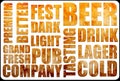 Beer background text Royalty Free Stock Photo