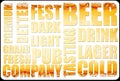 Beer background text Royalty Free Stock Photo