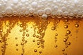 beer background texture with bubbles and foam - generated by ai Royalty Free Stock Photo