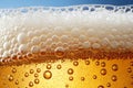 beer background texture with bubbles and foam - generated by ai Royalty Free Stock Photo
