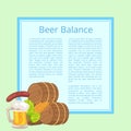 Beer Balance Poster with Light Blue Background