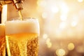 Beer banner with a draft tap and empty space for custom text Royalty Free Stock Photo