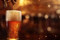 Beer banner with a draft tap and empty space for custom text Royalty Free Stock Photo