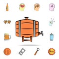 beer Barrel colored sketch style icon. Detailed set of color beer in hand drawn style icons. Premium graphic design. One of the Royalty Free Stock Photo