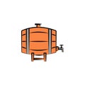beer Barrel colored sketch style icon. Element of beer icon for mobile concept and web apps. Hand drawn beer Barrel icon can be us Royalty Free Stock Photo