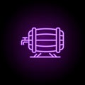 beer Barrel icon. Elements of Food and drink in neon style icons. Simple icon for websites, web design, mobile app, info graphics