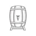 A beer barrel illustration.. Vector illustration decorative background design