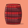 Beer barrel isolated cartoon vector illustration in flat style Royalty Free Stock Photo