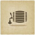 Beer barrel old background