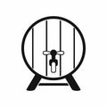 Beer barrel in pub icon, simple style Royalty Free Stock Photo