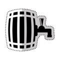 Beer barrel silhouette isolated icon Royalty Free Stock Photo