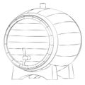 Beer barrel silhouette Royalty Free Stock Photo