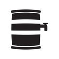 Beer barrel silhouette Royalty Free Stock Photo