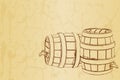 Beer Barrel on Vintage Background