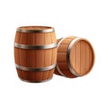 Beer Barrels Realistic Composition Royalty Free Stock Photo