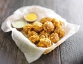 Beer battered mushrooms Royalty Free Stock Photo