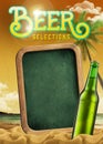 Beer at the Beach chalkboard menu template background