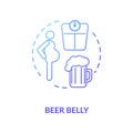 Beer belly concept icon