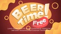 beer time modern banner template. promotional banner template vector