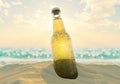 Beer Bottle On The Beach