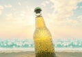 Beer Bottle On The Beach