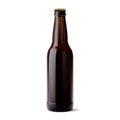 Beer bottle. Brown glass soda drink bottle blank