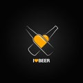 Beer bottle concept design background