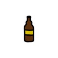 Beer bottle doodle icon