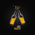 Beer bottle drink splash design background