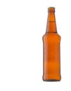 Beer  bottle isolated on white background. Beer bottle with water drops Royalty Free Stock Photo