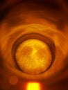Captivating Macro: Golden Hues Inside the Beer Bottle Royalty Free Stock Photo