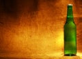 Beer bottle on sacking Royalty Free Stock Photo