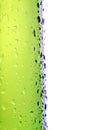 Beer bottle side macro isolated Royalty Free Stock Photo