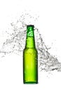 Beer bottle splash Royalty Free Stock Photo