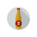 Beer bottle vector flat design