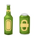 Beer bottle vector illustration.