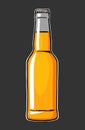 Beer bottle. flat illustration