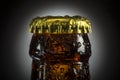 Beer bottle with water droplets Royalty Free Stock Photo