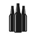 Beer bottles graphic symbol brewery Royalty Free Stock Photo
