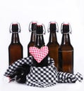 Beer bottles with heart