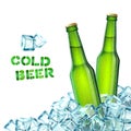 Beer Bottles And Ice Royalty Free Stock Photo